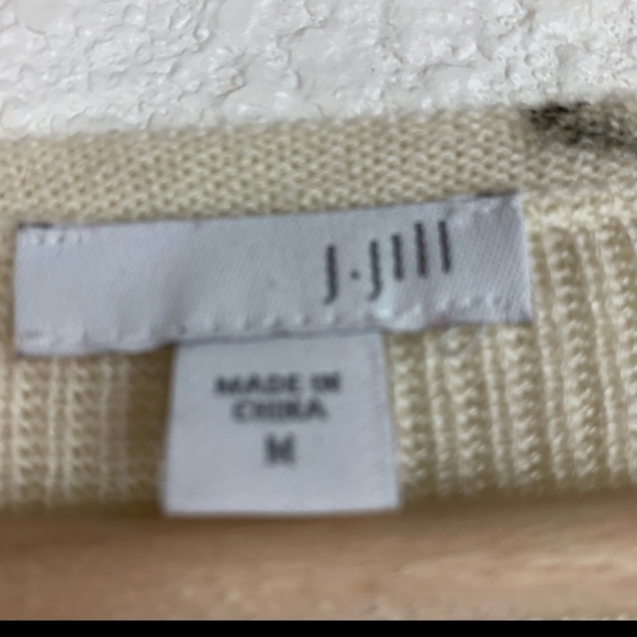 J Jill neutral beige long sleeve tunic top M - Picture 5 of 6